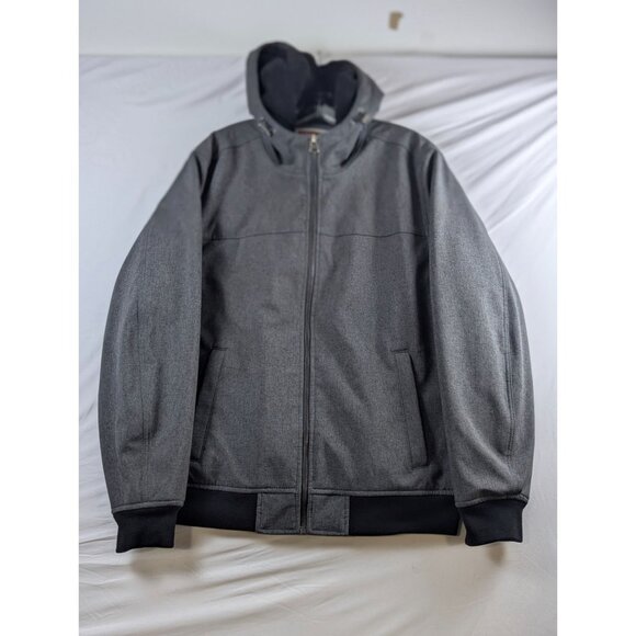 Levis Coat Mens Large Gray Lined Hooded Jacket - Picture 1 of 10